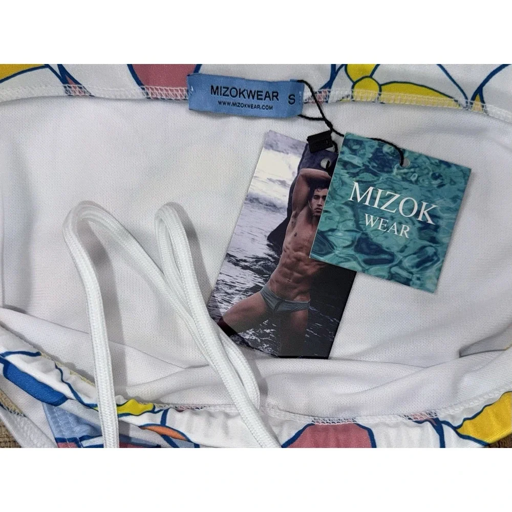 Mizok Wear Men's Swim Brief Size S Beach Ball Print Bikini Swimsuit NWT